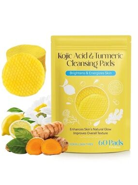 Kojic Acid & Turmeric Cleansing Pads - Yellow